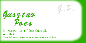gusztav pocs business card